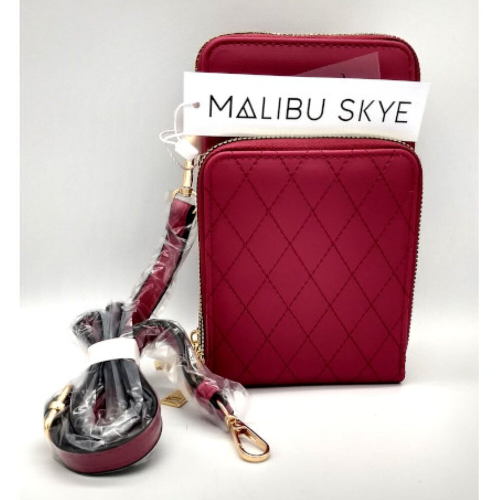Malibu Skye Pink 3-Zip Compartment Crossbody